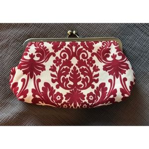 Unique floral damask clutch